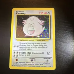 Pokemon TCG Chansey 3/102 Base Set Holo Rare 120 HP Ken Sugimori - Image 3