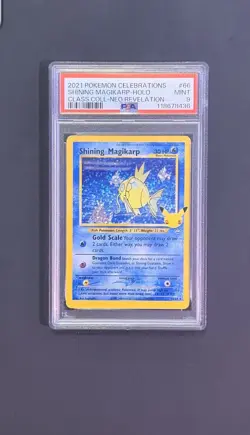 Pokemon TCG Shining Magikarp 66/64 Celebrations Classic Collection Holo PSA 9 - Image 1
