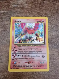 2001 Pokemon HO-OH #7/64 Neo Revelation Unlimited Holo - Image 1