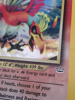 2001 Pokemon HO-OH #7/64 Neo Revelation Unlimited Holo - Image 3