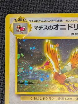 Pokemon TCG Lt. Surge's Fearow Holo Rare Gym Heroes Japanese Old Back, LP - Image 3