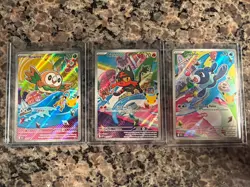 Pokemon First Partner Collection Promos 43 44 45 Rowlet Popplio Litten - Image 1