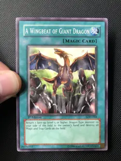 Yugioh! A Wingbeat of Giant Dragon - LOD-044 - 1st Edition NA English Vintage - Image 1