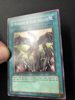 Yugioh! A Wingbeat of Giant Dragon - LOD-044 - 1st Edition NA English Vintage - Image 2