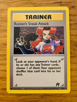 Rocket's Sneak Attack (72/82) Non Holo Team Rocket Set Rare Pokemon Card! - Image 1