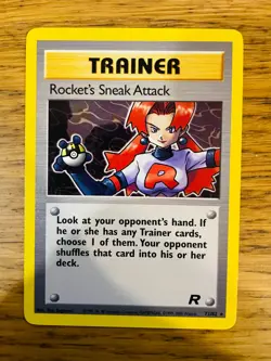 Rocket's Sneak Attack (72/82) Non Holo Team Rocket Set Rare Pokemon Card! - Image 4