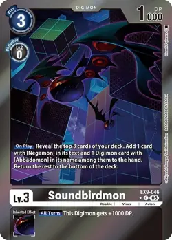 EX9-046 Soundbirdmon Foil - Digimon Card Game - Image 1