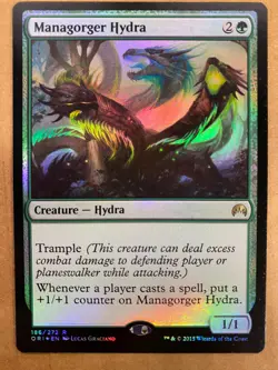 MTG 1x FOIL Managorger Hydra # 186 Origins Modern Magic the Gathering Card x1 NM - Image 1