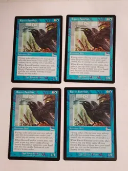 MTG Playset 4x Raven Familiar (Urza's Legacy/Blue/U) - BGM - Image 1