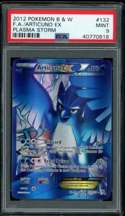Pokemon PSA 9 Articuno EX 132/135 Plasma Storm Full Art Rare Near Mint - Image 1
