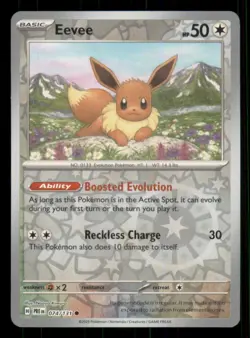 Eevee SV: Prismatic Evolutions #074/131 Common Reverse Holo Pokemon NM - Image 1