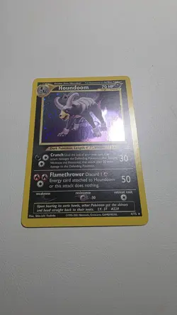 Pokemon Houndoom 4/75 Neo Discovery Holo Rare Unlimited SWIRL!!! 🔥 🔥 vintage - Image 2