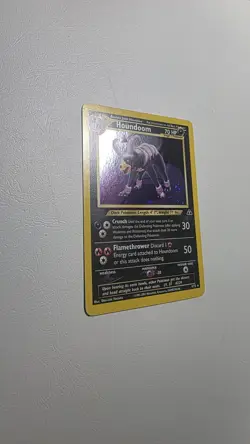 Pokemon Houndoom 4/75 Neo Discovery Holo Rare Unlimited SWIRL!!! 🔥 🔥 vintage - Image 3
