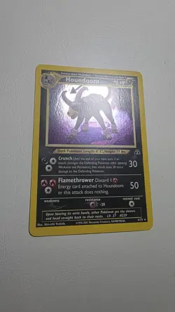 Pokemon Houndoom 4/75 Neo Discovery Holo Rare Unlimited SWIRL!!! 🔥 🔥 vintage - Image 4