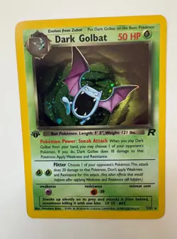 1st Edition Dark Golbat 7/82 Team Rocket Holo Rare Vintage Pokemon TCG NM - Image 2