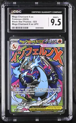 POKEMON (2025) MEGA CHARIZARD X EX 023 UPC PROMO CGC 9.5 - Image 1