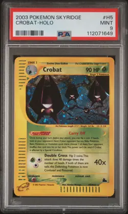 2003 POKEMON SKYRIDGE #H5 CROBAT-HOLO PSA 9 - Image 1