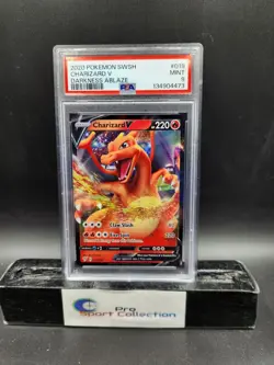2020 POKEMON CHARIZARD V DARKNESS ABLAZE 019/189 SWSH PSA 9 - Image 1