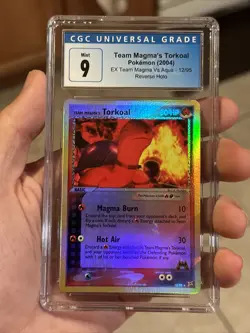 CGC 9 Pokemon Magma vs Aqua Reverse Holo Team Magma's Torkoal 12/95 GEM MINT PSA - Image 1