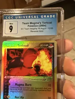 CGC 9 Pokemon Magma vs Aqua Reverse Holo Team Magma's Torkoal 12/95 GEM MINT PSA - Image 3