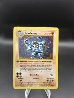 Machamp Shadowless 8/102 Base Set 1st Edition WOTC Pokemon Card - MP/HP - Image 1