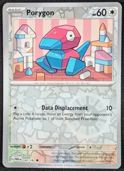 Porygon 2023 Paradox Rift Reverse Holo Pokemon Card 142/182 (NM) - Image 1