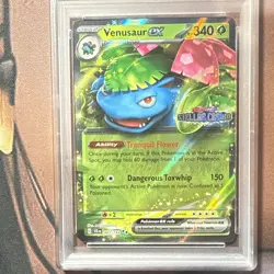 Pokemon Scarlet & Violet Stellar Crown Venusaur EX 001/142 Stamped Promo PSA 10 - Image 2