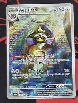 Pokemon TCG Aegislash Paradox Rift 210/182 Holo Illustration Rare - Image 1
