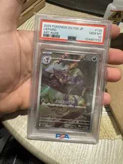 2025 Pokemon Japanese Liepard AR 135/086 SV11W PSA 10 GEM MINT Art Rare - Image 1
