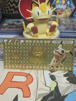 Exclusive Gold Mimikyu 100 Long Card Chinese Eif Origin 4.0 Set Non-Tcg Pokemon - Image 1