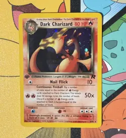 Pokemon Dark Charizard 4/82 Holo Rare 1st Edition Card 2000 - Image 1