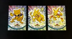 1999 Topps Pokemon Tv Animation Edition Green Logo: Alakazam Full Evolution Set - Image 1