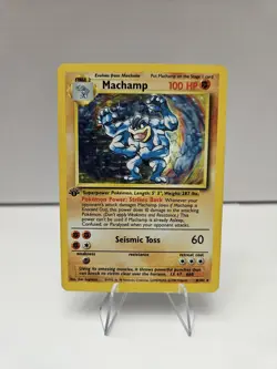 Pokemon TCG - Machamp 8/102 Holo Rare 1st Editon Base Set WOTC Vintage Card LP - Image 1