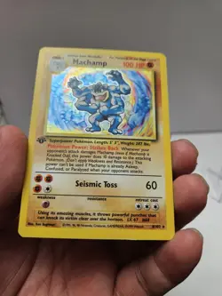 Pokemon TCG - Machamp 8/102 Holo Rare 1st Editon Base Set WOTC Vintage Card LP - Image 3