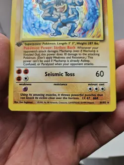 Pokemon TCG - Machamp 8/102 Holo Rare 1st Editon Base Set WOTC Vintage Card LP - Image 5