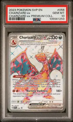2023 POKEMON SVP EN-SV BLACK STAR PROMO #056 CHARIZARD EX PSA 10 - Image 1