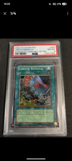 Yugioh Sinister Serpent SDD, Limiter Removal PSV 1st, Black Pendant MRL 1st PSA - Image 3