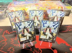 One Piece DON!! Dracule Mihawk 5 card Set OP14 Azure Sea’s Seven ENG Near Mint - Image 1
