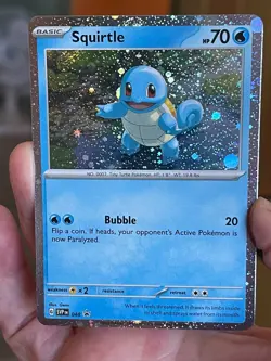 POKEMON SQUIRTLE SVP 048 BLACK STAR PROMO COSMOS HOLOFOIL PROMO CARD - Image 1