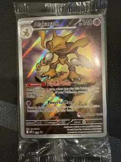 Alakazam Pokemon Center Stamped Mega Evolution ETB Promo 009 TCG Card Sealed - Image 1