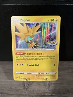 Pokemon GO Zapdos 029/078 NM Holo Rare + Card Saver - Image 1