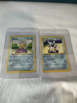 Pokemon Base Set Shadowless Lot Squirtle 63/102 Wartortle 42/102 2 Cards 1999 - Image 1