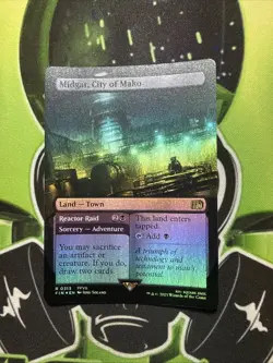 Midgar, City of Mako (Borderless FOIL) Final Fantasy Magic Mtg NM - Image 1