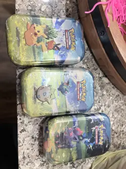 6 Pokemon TCG Mega Evolution Ascended Heroes Mini Tin Pikachu Lucario - Image 2