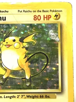 Raichu 14/102 - Holo Rare - Base Set - Unlimited - Pokemon TCG - HP/Damaged - Image 2