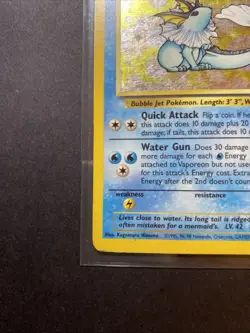 Vaporeon 12/64 Jungle Holo Unlimited Pokemon WOTC MP - Image 4