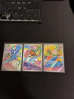 Pokemon First Partners Promo Alola Starters Rowlet Litten Popplio IR NM Gen 7 - Image 2