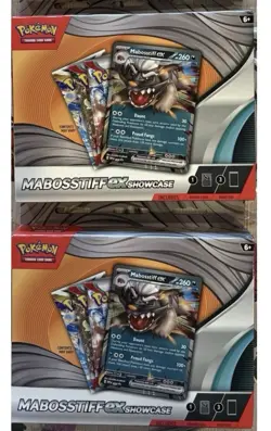 Pokemon TCG Mabosstiff ex 3-Booster Showcase Box Lot of 2. Paradox Rift & more! - Image 2