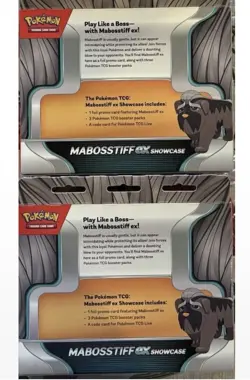 Pokemon TCG Mabosstiff ex 3-Booster Showcase Box Lot of 2. Paradox Rift & more! - Image 3