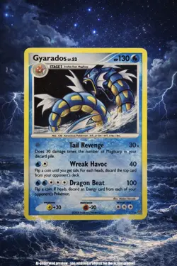 🌊🐉 Pokemon TCG – Gyarados 19/100 – Stormfront – Cosmos Holo Rare – LP - Image 1